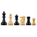 Bobby Fischer Ultimate Chess Set - Luxury Black Stained Pieces with Wenge Wood Board w/ Beveled Edge, 21 inch