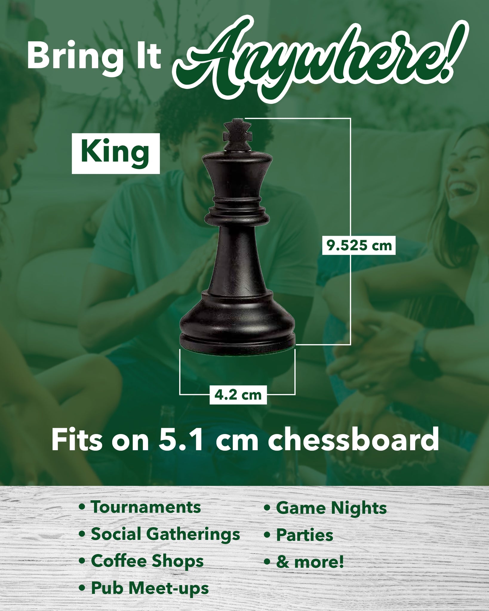 Bobby Fischer Ultimate Chess Pieces, Triple Weighted, 3.75 in. King – American Chess Equipment