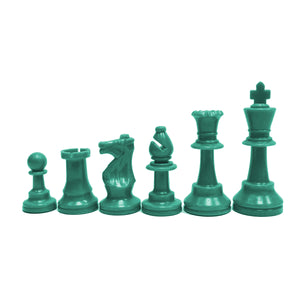 WE Games Staunton Tournament Chess Pieces in Assorted Colors - Plastic with 3.75 inch king - Half Set