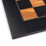 WE Games Deluxe Black and Olive Chessboard with Storage Box – Handmade in Spain, 20 in. - American Chess Equipment
