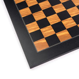 WE Games Deluxe Black & Olive Wood Chess Board – Handmade in Spain, 22 in. - American Chess Equipment