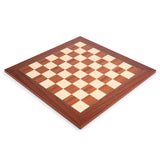 Deluxe Mahogany Wood Chess Board – Handmade in Spain, 22 in. - American Chess Equipment