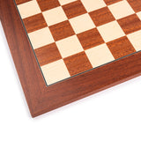 Deluxe Mahogany Wood Chess Board – Handmade in Spain, 22 in. - American Chess Equipment