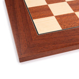 Deluxe Mahogany Wood Chess Board – Handmade in Spain, 22 in. - American Chess Equipment