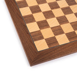 WE Games Deluxe Walnut Wood Chessboard with Storage Box – Handmade in Spain, 20 in. - American Chess Equipment