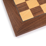 WE Games Deluxe Walnut Wood Chess Board – Handmade in Spain, 22 in. - American Chess Equipment