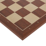 WE Games Mahogany Stained Wooden Chess Board, Algebraic Notation,19.75 in. - American Chess Equipment