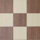 Walnut and Sycamore Wooden Chess Board with Algebraic Notation - 19.75 in. - American Chess Equipment