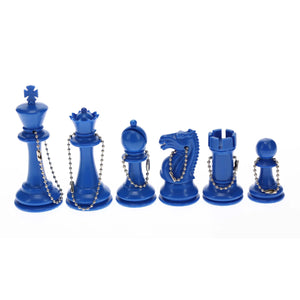 New Keychain Bag Tag Chessmen -Includes 16 pieces in Assorted Colors
