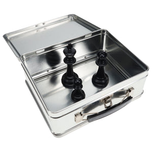 WE Games Chess Piece Lunch Box, Fits a set with up to 4 in. king