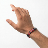 WE Games Silicone Checkmate Wristbands - Bulk Pack of 25 Red/Black Only