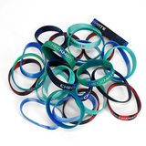 WE Games Silicone Checkmate Wristbands - Bulk Pack of 25 Assorted Colors