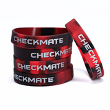 WE Games Silicone Checkmate Wristbands - Bulk Pack of 25 Assorted Colors