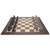 Bobby Fischer Metal Ultimate Chess Set, Wood Board 21.75 in., 3.6 in. King - American Chess Equipment