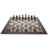 Bobby Fischer Metal Ultimate Chess Set, Wood Board 21.75 in., 3.6 in. King - American Chess Equipment