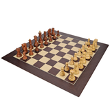 Bobby Fischer Zagreb Chess Set - Luxury Acacia Pieces with Wenge Wood Board with Beveled Edge, 21 inch
