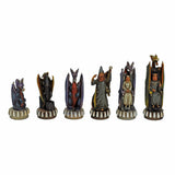 WE Games Handpainted Dragon Chess Set, Walnut Root Board 21 in, 4.5 in King