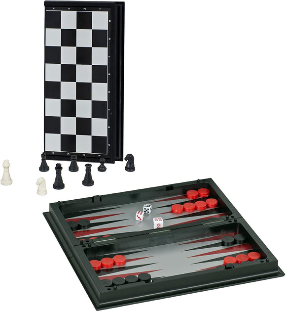 WE Games Magnetic 3-in-1 Combination Game Travel Set - 11 inches