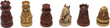 WE Games Medieval Chess & Checkers Game Set - Wood Board with Storage Drawers 15 in. - American Chess Equipment