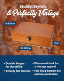 WE Games Old World Wooden Treasure Box with Brass Latch