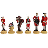 WE Games American Revolutionary War Chess Pieces, 3.5 inch king - American Chess Equipment