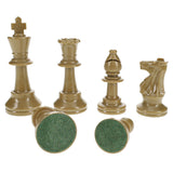 WE Games Color Bright Plastic Staunton Tournament Chess Pieces with 3.75 in. King - Half Chess Set of Chess Pieces Only, Gold - American Chess Equipment
