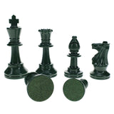 WE Games Color Bright Plastic Staunton Tournament Chess Pieces with 3.75 in. King - Half Chess Set of Chess Pieces Only, Army Green - American Chess Equipment