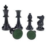 WE Games Color Bright Plastic Staunton Tournament Chess Pieces with 3.75 in. King - Half Chess Set of Chess Pieces Only, Black - American Chess Equipment