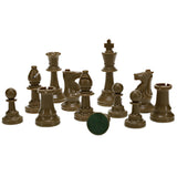 WE Games Color Bright Plastic Staunton Tournament Chess Pieces with 3.75 in. King - Half Chess Set of Chess Pieces Only, Gold - American Chess Equipment