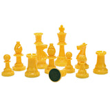 WE Games Color Bright Plastic Staunton Tournament Chess Pieces with 3.75 in. King - Half Chess Set of Chess Pieces Only, Yellow - American Chess Equipment