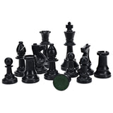 WE Games Color Bright Plastic Staunton Tournament Chess Pieces with 3.75 in. King - Half Chess Set of Chess Pieces Only, Black - American Chess Equipment