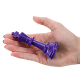 WE Games Color Bright Plastic Staunton Tournament Chess Pieces with 3.75 in. King - Half Chess Set of Chess Pieces Only, Purple - American Chess Equipment