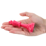 WE Games Color Bright Plastic Staunton Tournament Chess Pieces with 3.75 in. King - Half Chess Set of Chess Pieces Only, Pink - American Chess Equipment