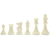 WE Games Color Bright Plastic Staunton Tournament Chess Pieces with 3.75 in. King - Half Chess Set of Chess Pieces Only, White - American Chess Equipment