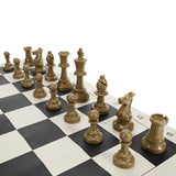 WE Games Color Bright Plastic Staunton Tournament Chess Pieces with 3.75 in. King - Half Chess Set of Chess Pieces Only, Gold - American Chess Equipment