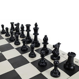 WE Games Color Bright Plastic Staunton Tournament Chess Pieces with 3.75 in. King - Half Chess Set of Chess Pieces Only, Black - American Chess Equipment