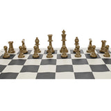 WE Games Color Bright Plastic Staunton Tournament Chess Pieces with 3.75 in. King - Half Chess Set of Chess Pieces Only, Gold - American Chess Equipment