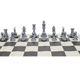 WE Games Color Bright Plastic Staunton Tournament Chess Pieces with 3.75 in. King - Half Chess Set of Chess Pieces Only, Silver - American Chess Equipment