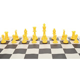 WE Games Color Bright Plastic Staunton Tournament Chess Pieces with 3.75 in. King - Half Chess Set of Chess Pieces Only, Yellow - American Chess Equipment