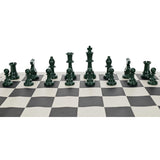 WE Games Color Bright Plastic Staunton Tournament Chess Pieces with 3.75 in. King - Half Chess Set of Chess Pieces Only, Army Green - American Chess Equipment