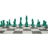 WE Games Color Bright Plastic Staunton Tournament Chess Pieces with 3.75 in. King - Half Chess Set of Chess Pieces Only, Teal - American Chess Equipment