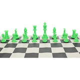 WE Games Color Bright Plastic Staunton Tournament Chess Pieces with 3.75 in. King - Half Chess Set of Chess Pieces Only, Neon Green - American Chess Equipment