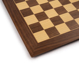 WE Games Deluxe Walnut Wood Chessboard with Storage Box – Handmade in Spain, 20 in. - American Chess Equipment