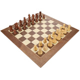 Bobby Fischer Ultimate Chess Set - Luxury Acacia Pieces with Walnut Wood Board w/ Beveled Edge, 21 inch