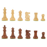 Bobby Fischer Ultimate Chess Set - Luxury Acacia Pieces with Walnut Wood Board w/ Beveled Edge, 21 inch