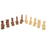 Bobby Fischer Ultimate Chess Set - Luxury Acacia Pieces with Walnut Wood Board w/ Beveled Edge, 21 inch