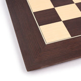 WE Games Deluxe Wenge Wood Chessboard with Storage Box - Handmade in Spain, 20 in. - American Chess Equipment