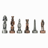 Pewter Egyptian Chessmen - American Chess Equipment