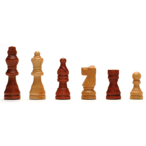 French Staunton Wood Chessmen with 2.5 inch King - American Chess Equipment