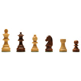 Classic Staunton Chessmen – Weighted & Handpolished Wood with 3.75 in. King - American Chess Equipment